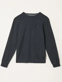 FatFace Rye Charcoal Grey Crew Neck Knitted Jumper