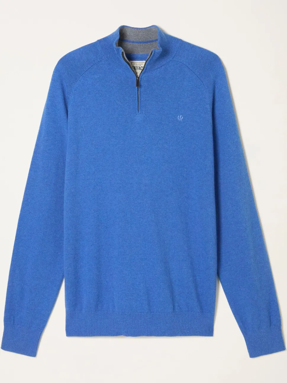 FatFace Rye Cobalt Blue Half Neck Knitted Jumper