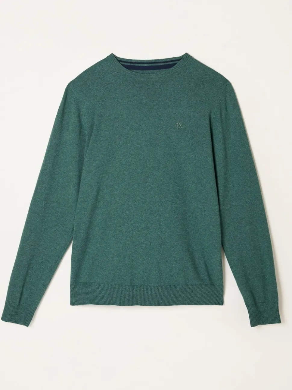 FatFace Rye Emerald Green Crew Neck Knitted Jumper