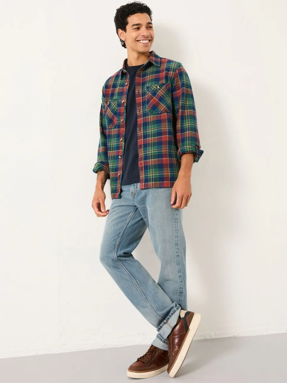 FatFace Rye Multi coloured Long Sleeve Buffalo Check Shirt
