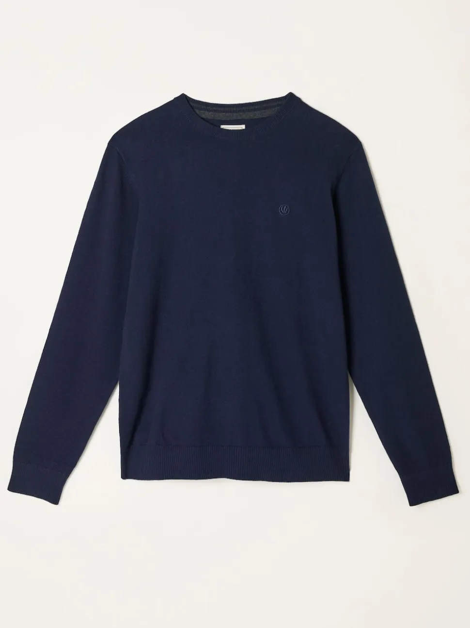 FatFace Rye Navy Crew Neck Knitted Jumper