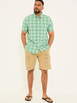 FatFace Rye Stone Garment Dye Utility Shorts