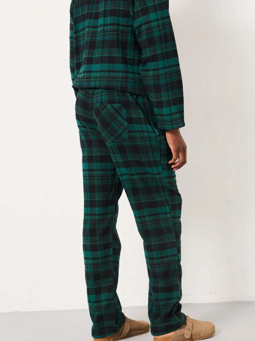 FatFace Samphrey Dark Green Check Pyjama Bottoms