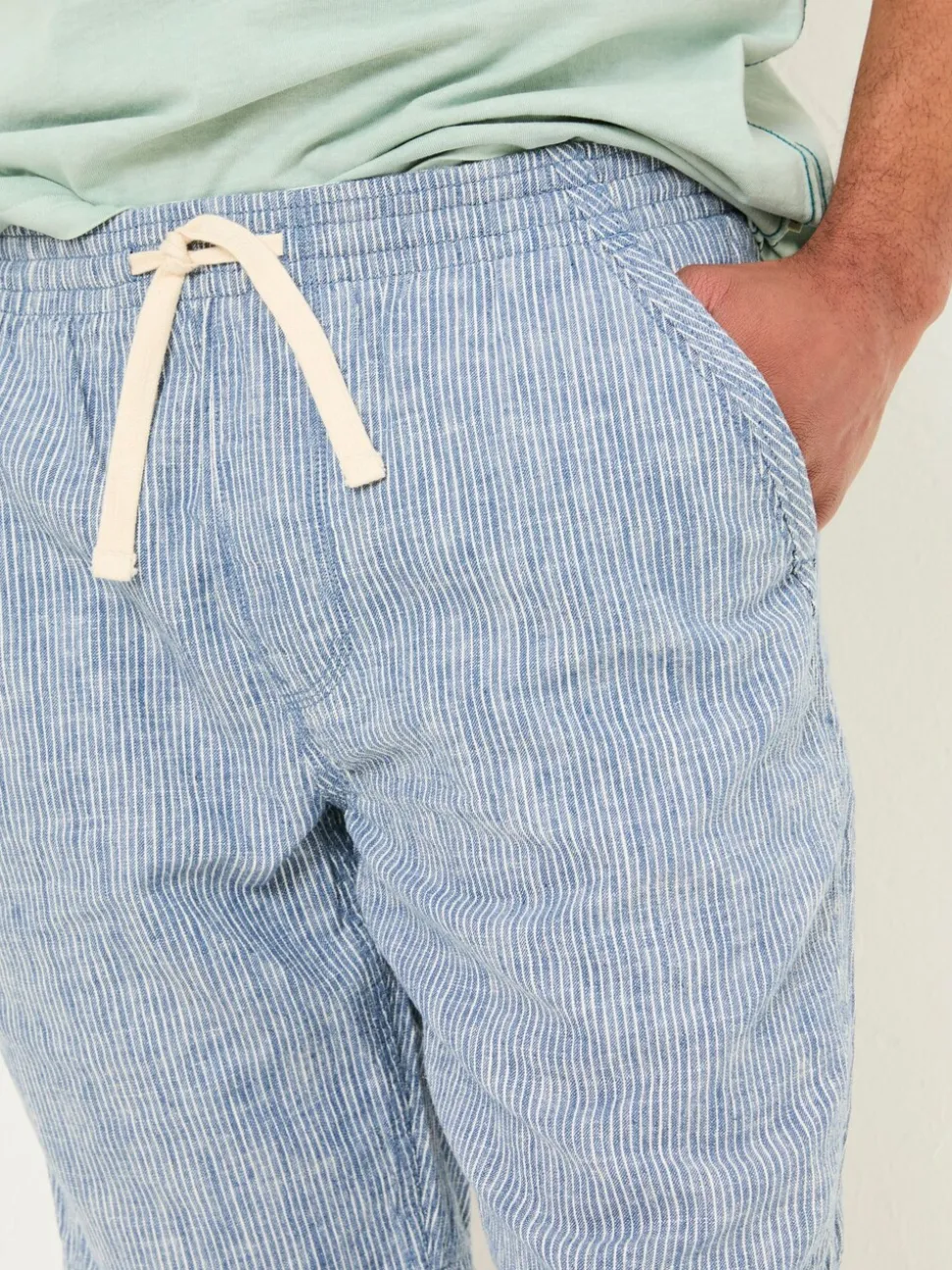 FatFace Seaton Blue Stripe Pull On Shorts