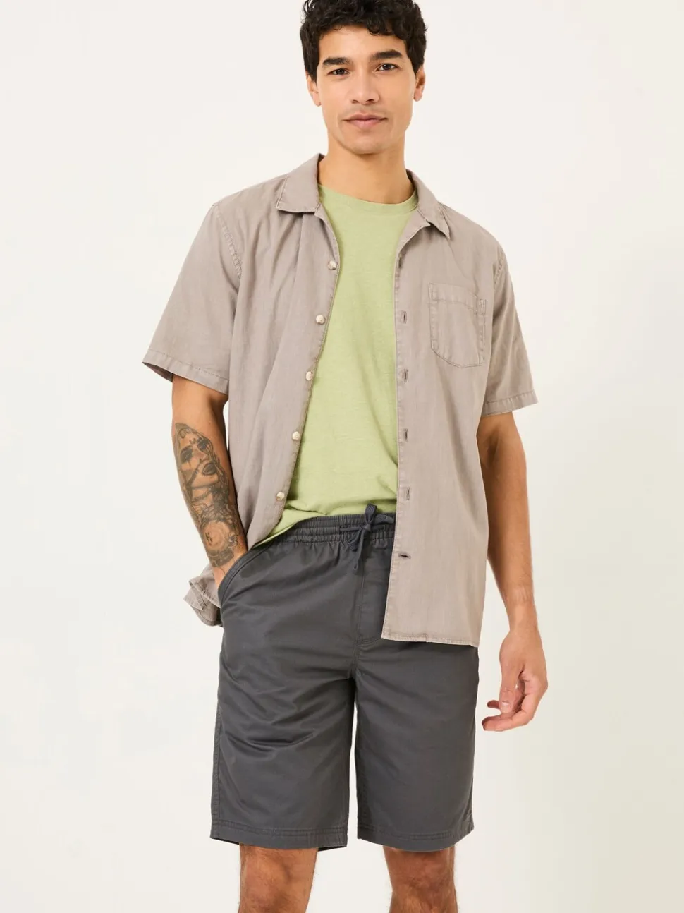 FatFace Seaton Dark Grey Pull On Shorts