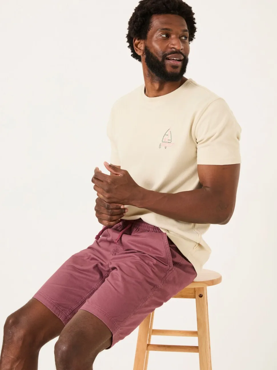 FatFace Seaton Plum Purple Pull On Shorts