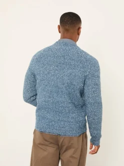 FatFace Sefton Blue Knitted Crew Neck Jumper