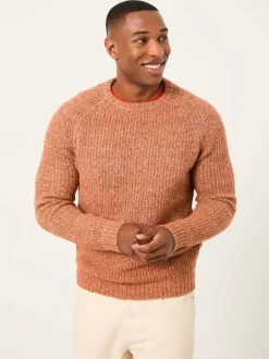 FatFace Sefton Burnt Orange Knitted Crew Neck Jumper