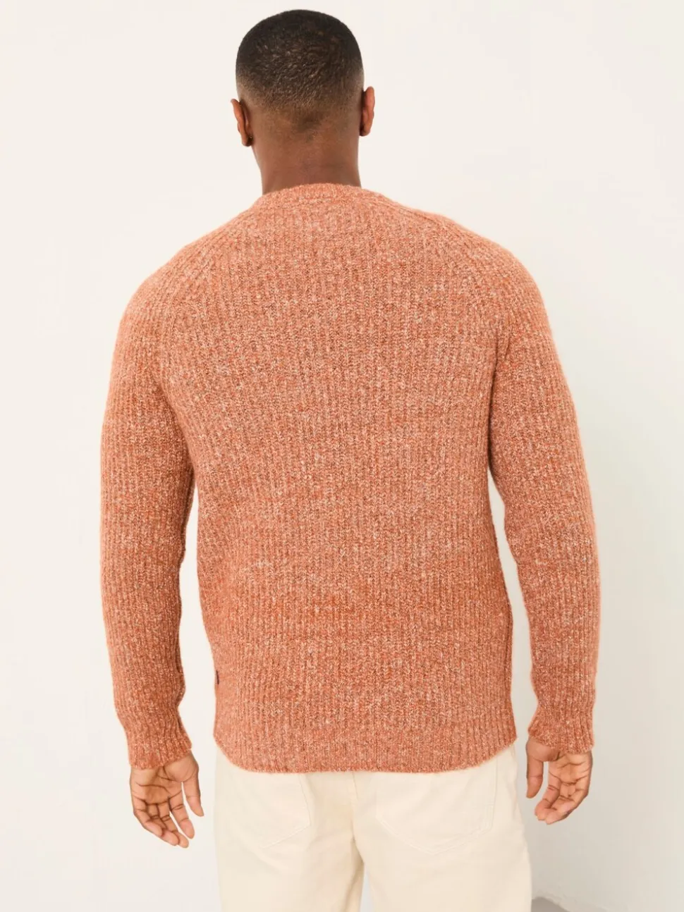 FatFace Sefton Burnt Orange Knitted Crew Neck Jumper