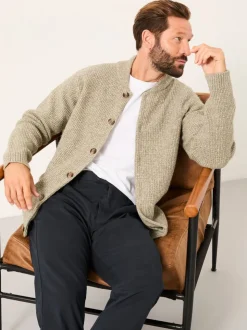 FatFace Sefton Green Haze Knitted Cardigan