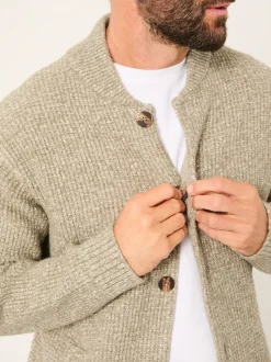 FatFace Sefton Green Haze Knitted Cardigan