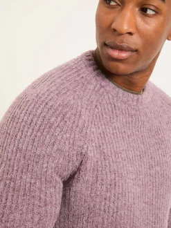 FatFace Sefton Purple Knitted Crew Neck Jumper