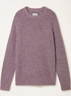 FatFace Sefton Purple Knitted Crew Neck Jumper