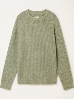 FatFace Sefton Sage Green Knitted Crew Neck Jumper