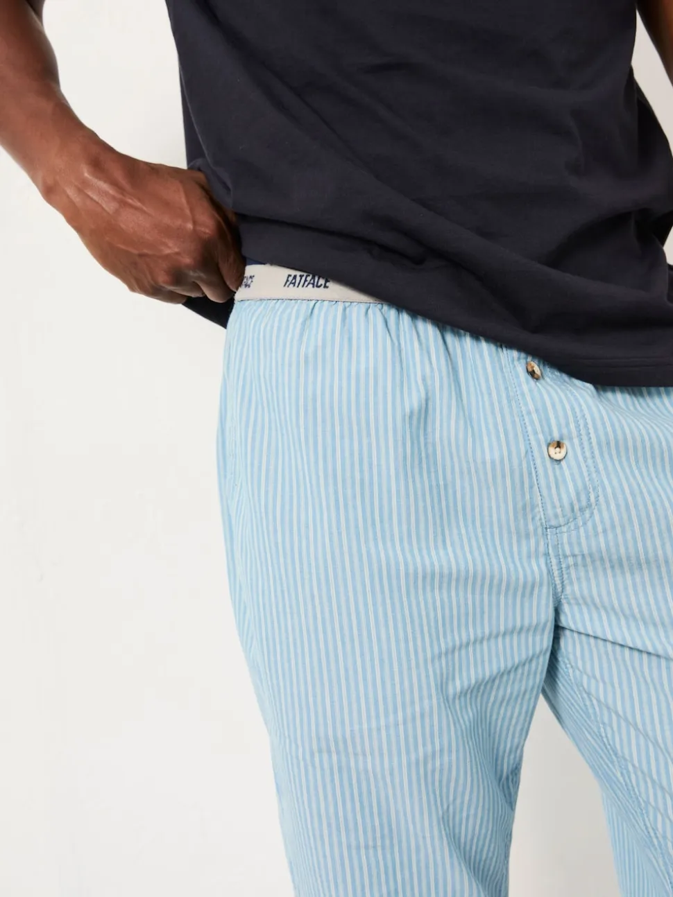 FatFace Seil Light Blue Stripe Trouser Pyjama Set