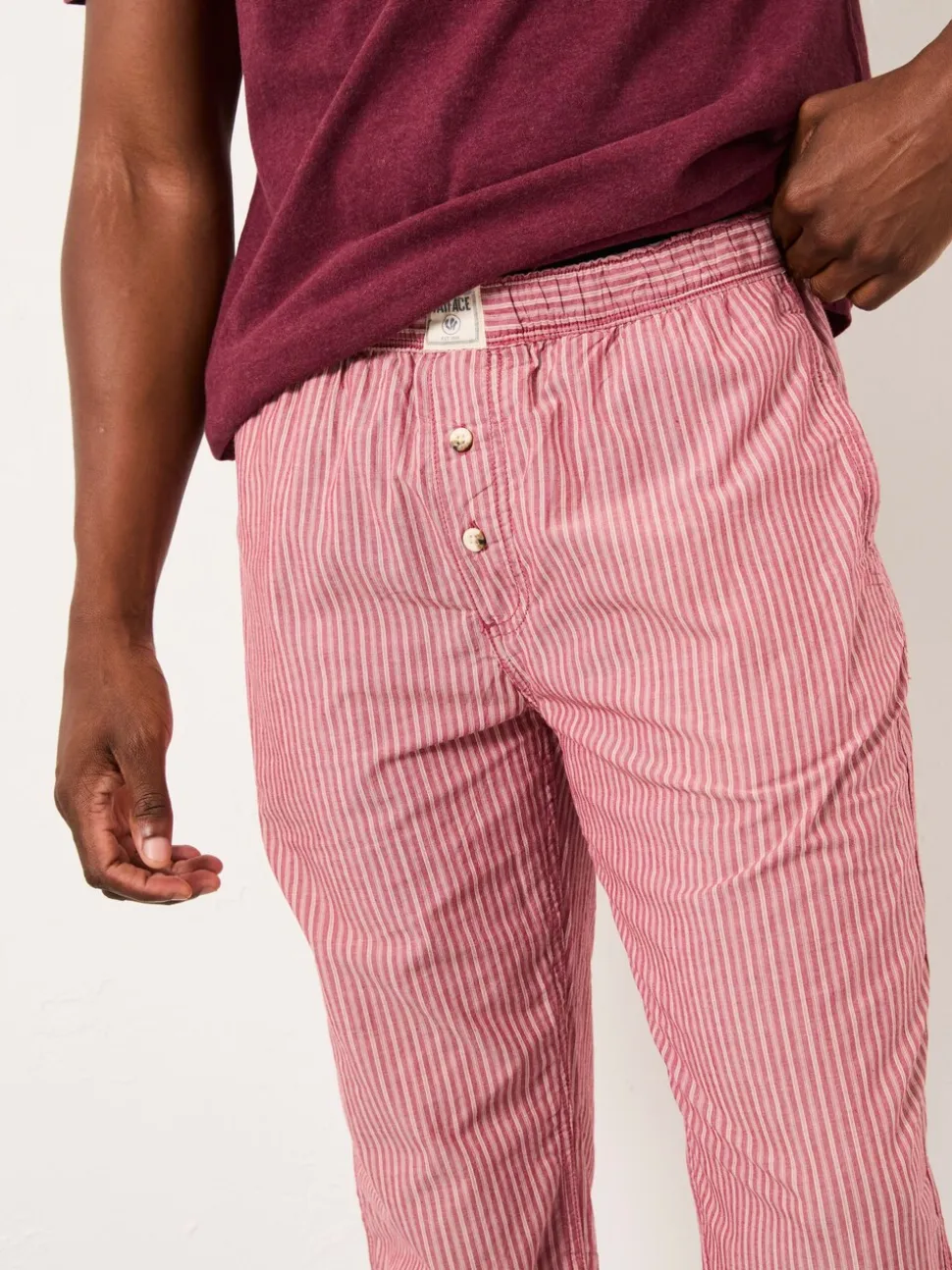 FatFace Seil Terracotta Stripe Pyjama Bottoms