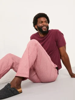 FatFace Seil Terracotta Stripe Pyjama Bottoms