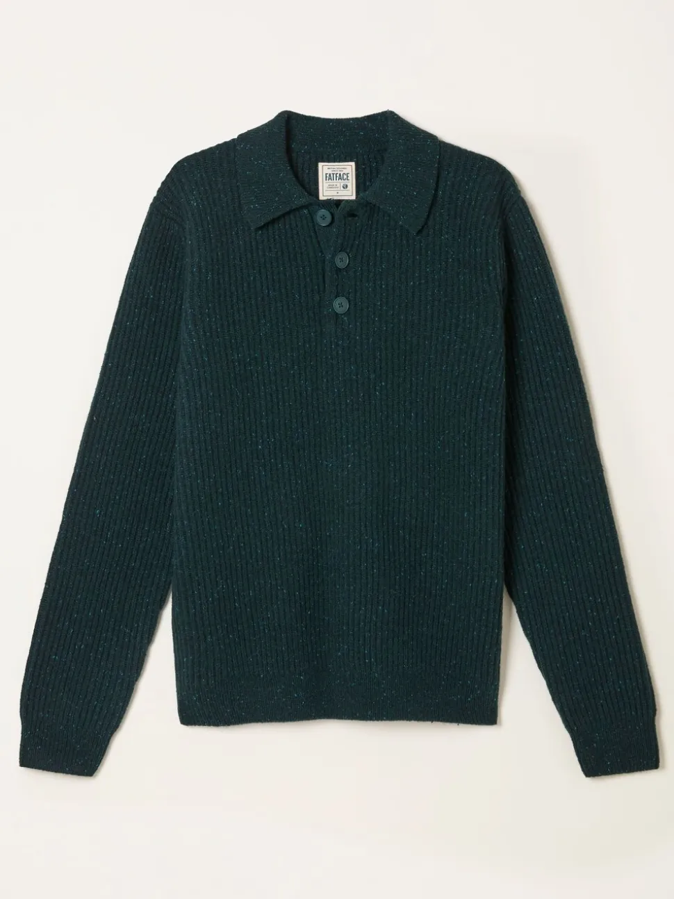 FatFace Sennen Dark Green Knitted Half Neck Jumper