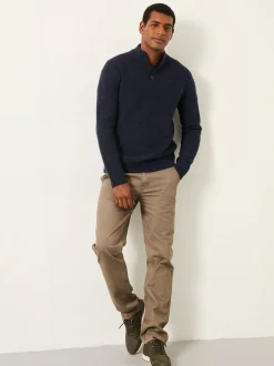 FatFace Sennen Navy Knitted Half Neck Jumper