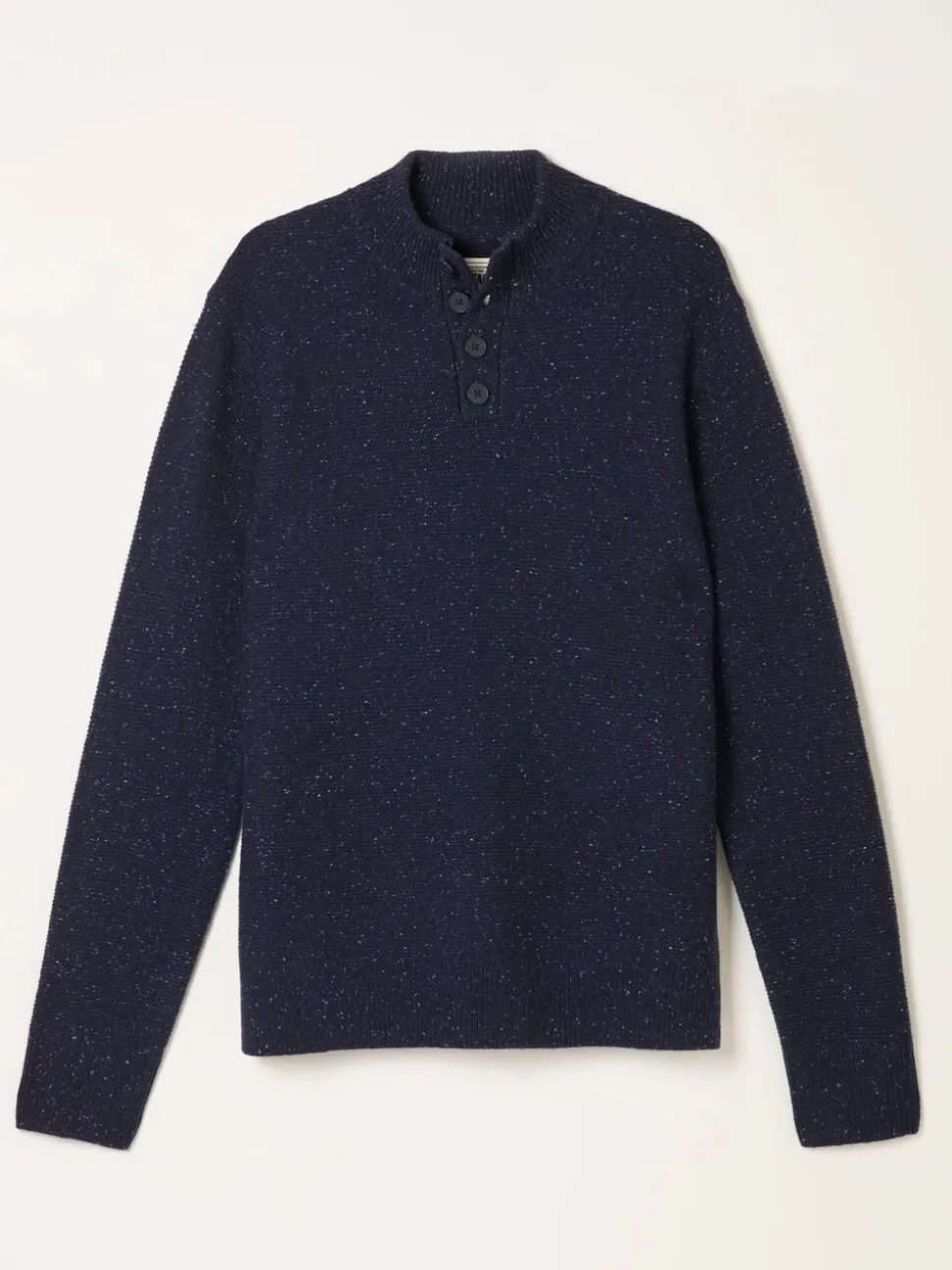 FatFace Sennen Navy Knitted Half Neck Jumper