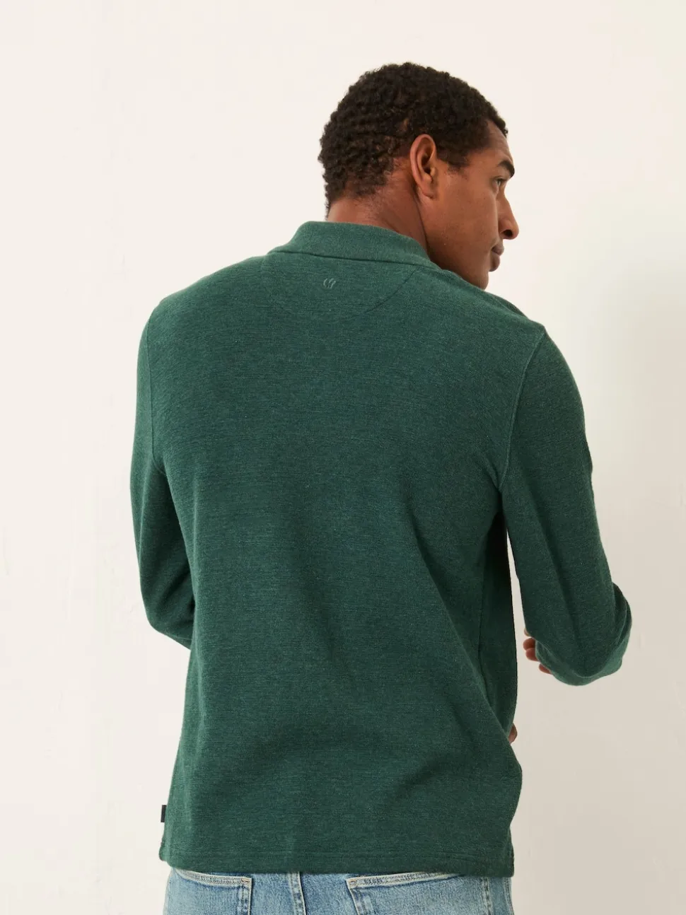 FatFace Shawford Green Long Sleeve Polo