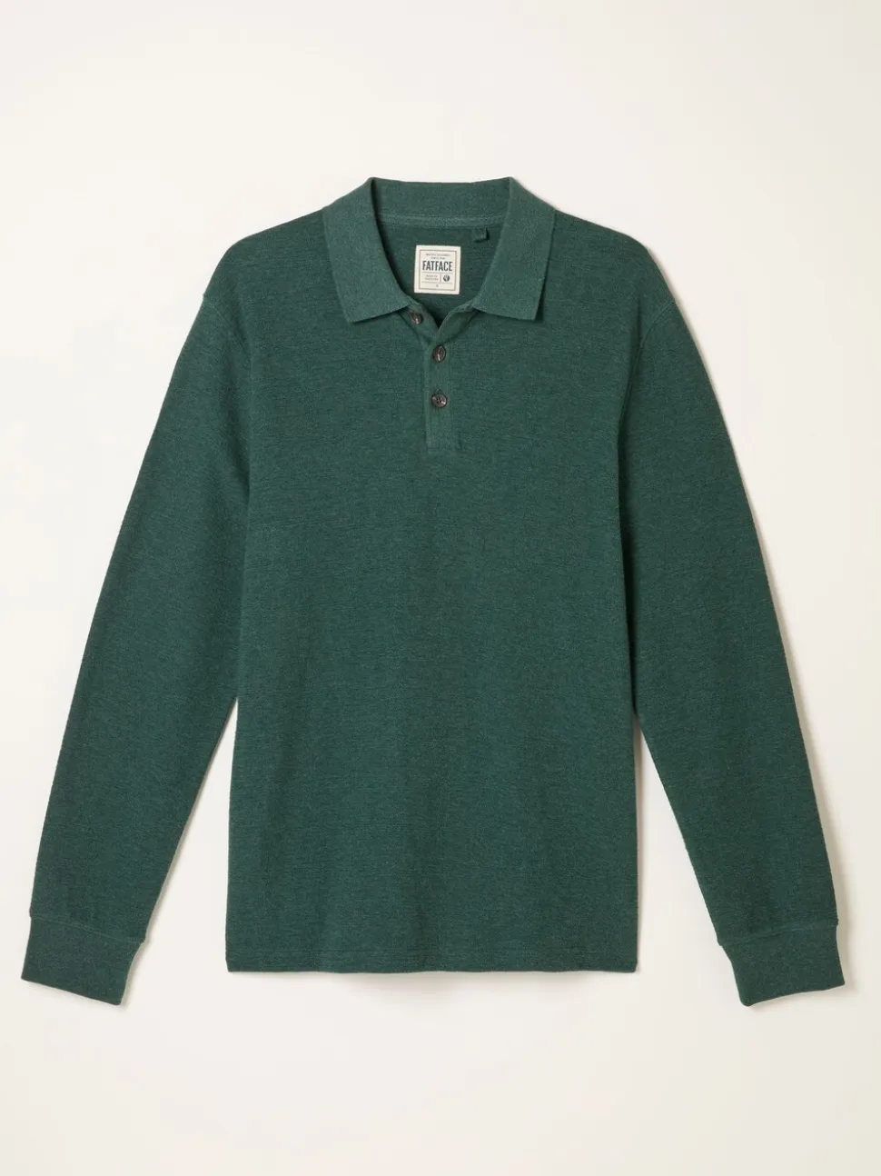 FatFace Shawford Green Long Sleeve Polo