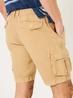 FatFace Stone Cotton Linen Cargo Shorts