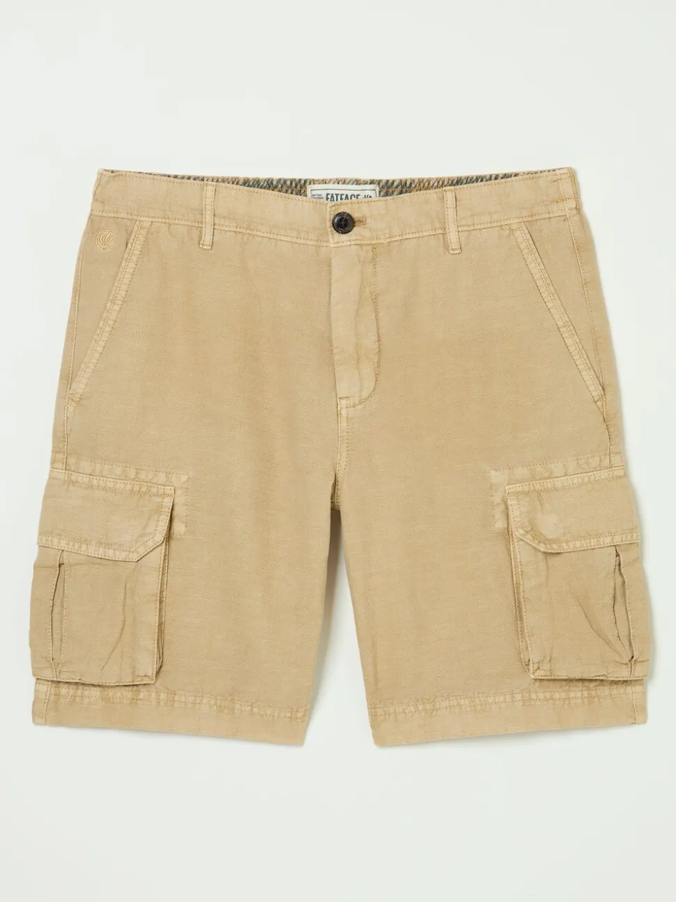 FatFace Stone Cotton Linen Cargo Shorts