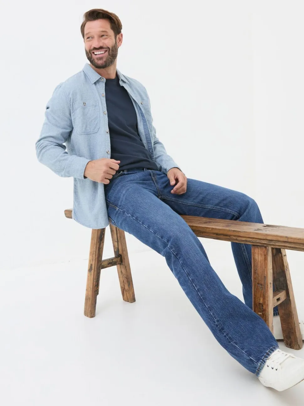 FatFace Stone Wash Blue Jeans