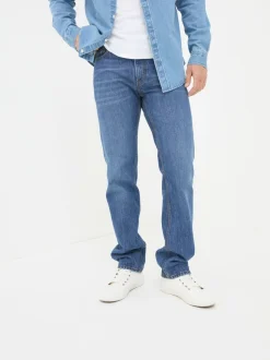 FatFace Stone Wash Blue Straight Fit Jeans