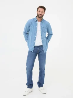 FatFace Stone Wash Blue Straight Fit Jeans