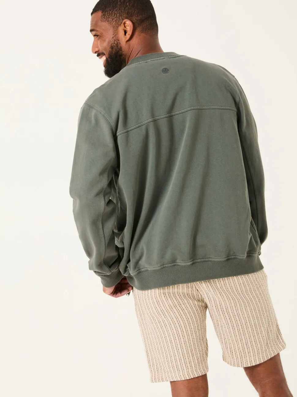 FatFace Sweat bomber jacket Light Teal Sweat Bomber Jacket