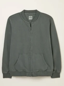 FatFace Sweat bomber jacket Light Teal Sweat Bomber Jacket