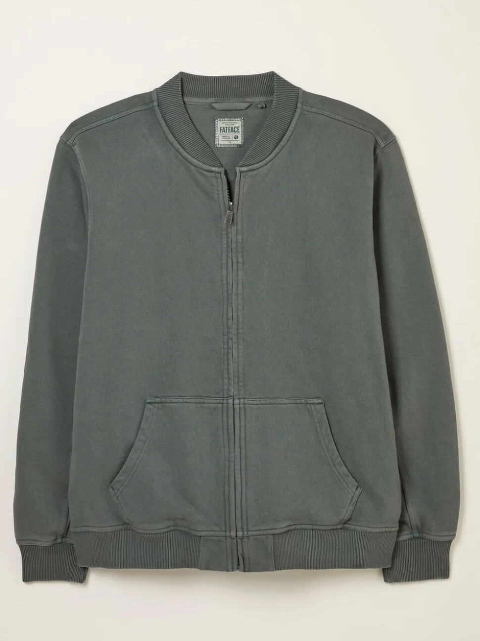 FatFace Sweat bomber jacket Light Teal Sweat Bomber Jacket