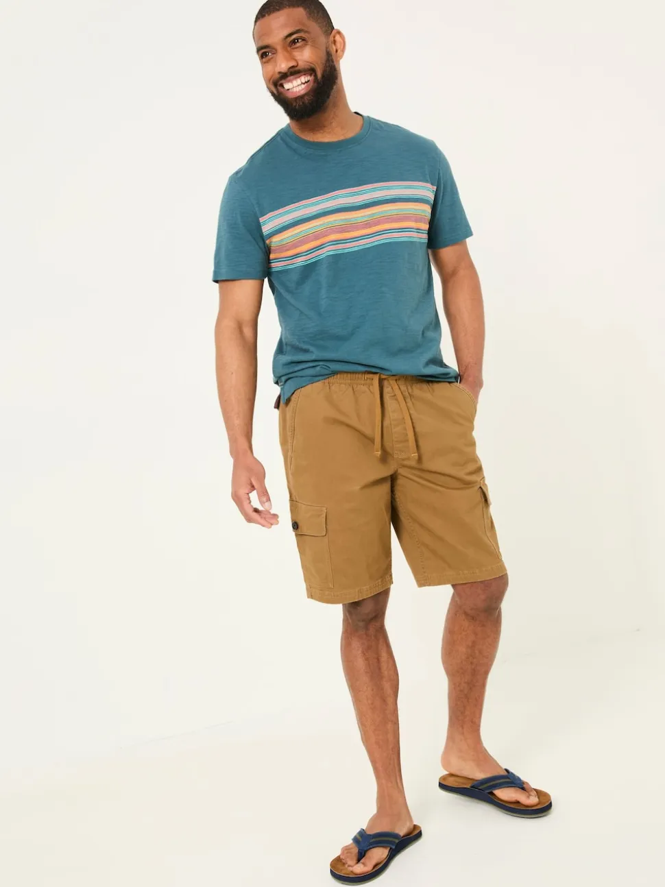 FatFace Tenby Light Brown Pull On Cargo Shorts