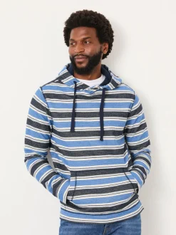 FatFace Trescowe Blue/Navy Stripe Hoodie