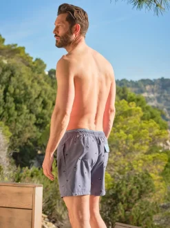 FatFace Trevose Navy Whale Embroidered Swim Shorts