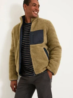 FatFace Tromso Khaki Green Fleece Jacket