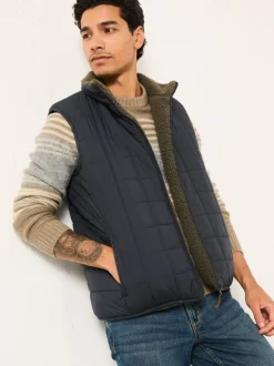 FatFace Tromso Navy 2 in 1 Reversible Gilet