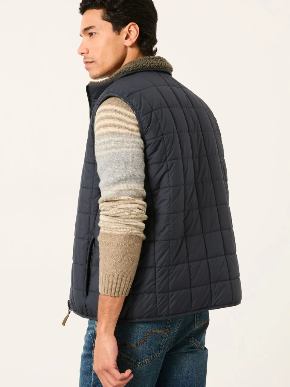 FatFace Tromso Navy 2 in 1 Reversible Gilet