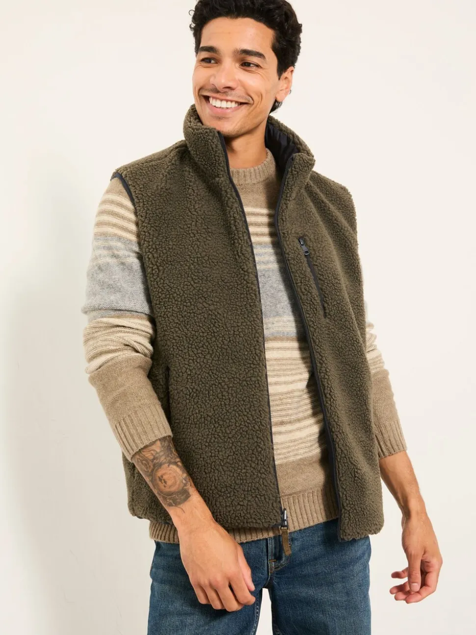 FatFace Tromso Navy 2 in 1 Reversible Gilet