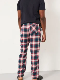 FatFace Tyne Navy Check Pyjama Set