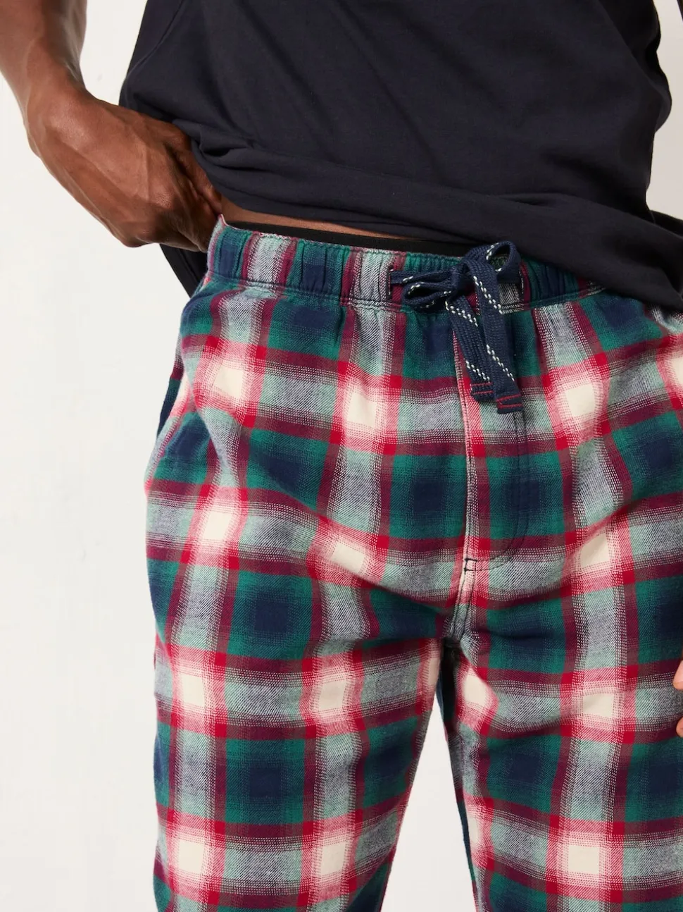 FatFace Tyne Navy Check Pyjama Set
