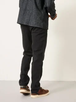 FatFace Washed Black Straight Fit Twill Coastal Chino Trousers