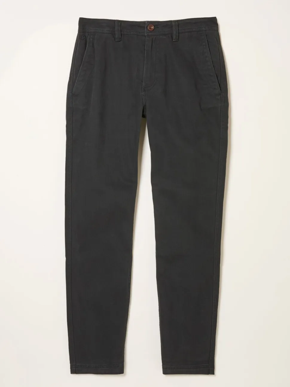 FatFace Washed Black Straight Fit Twill Coastal Chino Trousers