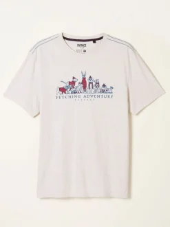 FatFace White Fetching Adventure T-Shirt