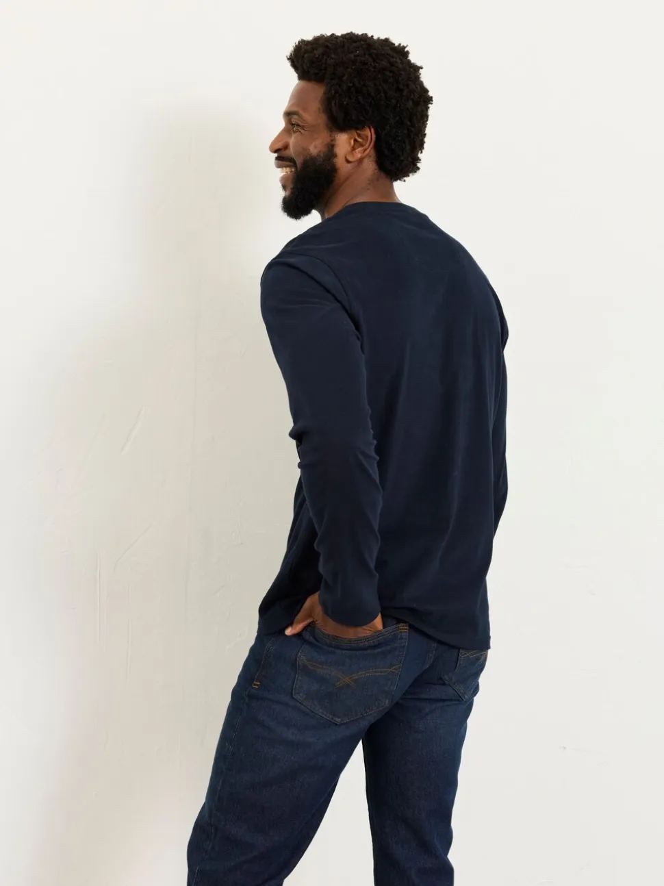 FatFace White Long Sleeve Henley Tshirts 2 Pack