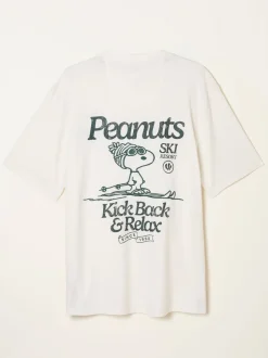 FatFace White Snoopy Peanuts Tshirt