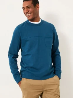 FatFace Wilman Dark Teal Blue Crew Sweat