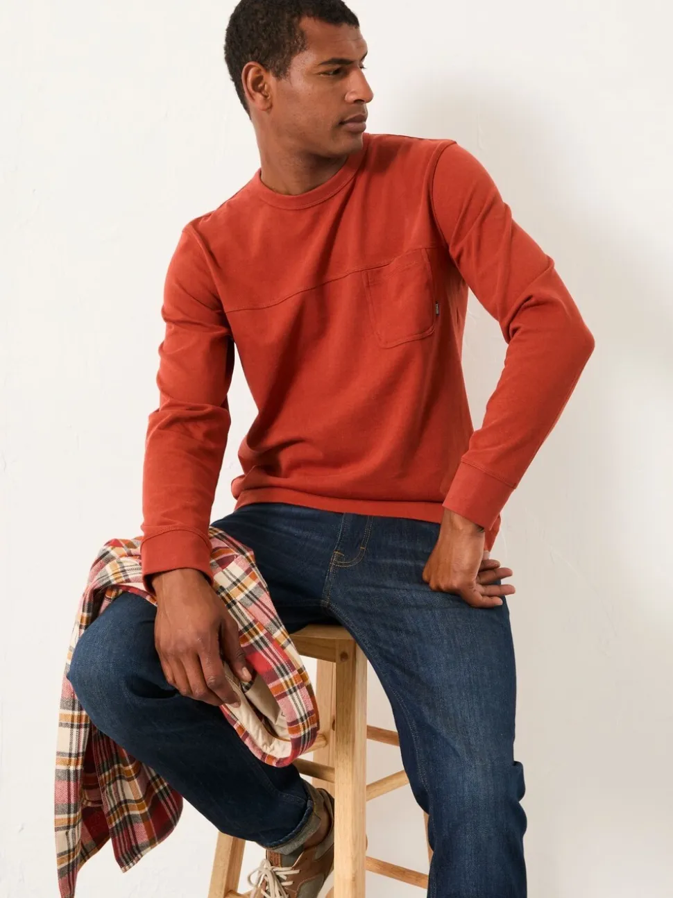 FatFace Wilman Terracotta Crew Sweat